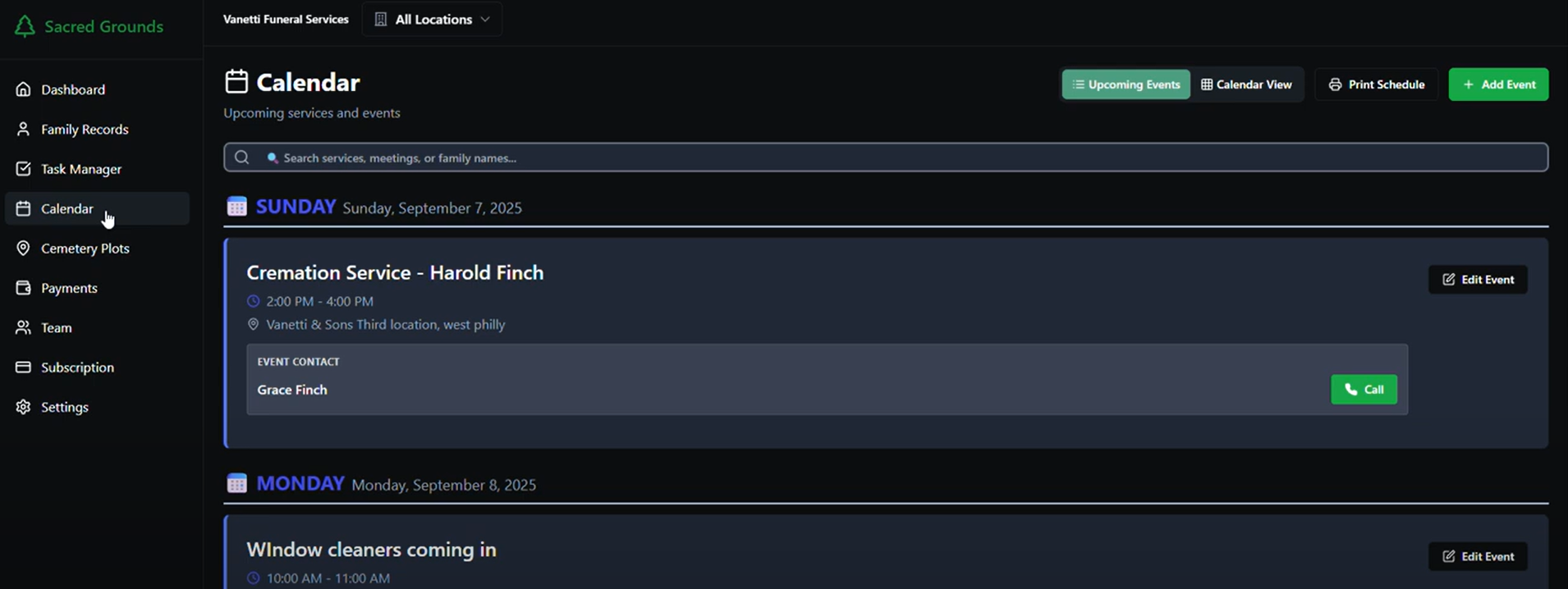 screenshot of Sacred Grounds